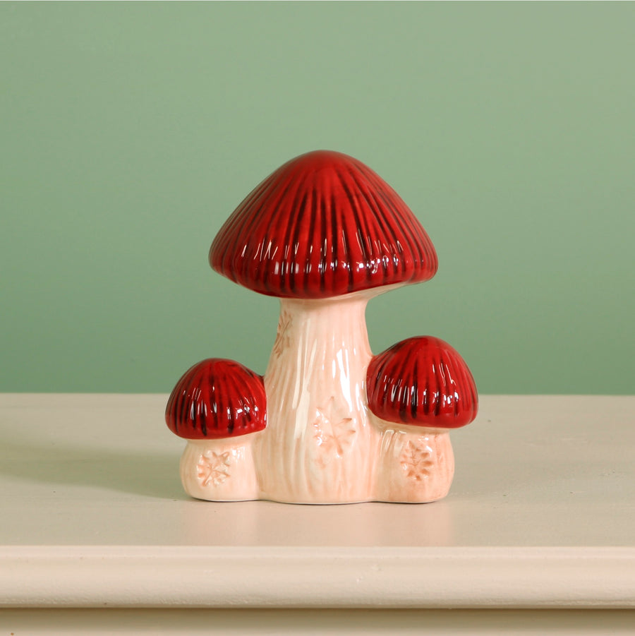 Ceramic Twinklecap Toadstool Ornament