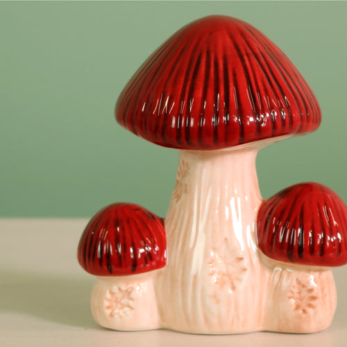 Ceramic Twinklecap Toadstool Ornament