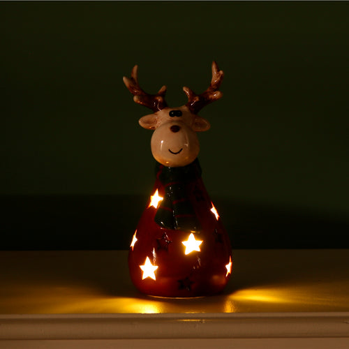 Ceramic Cocoa Hooves The Light Up Reindeer