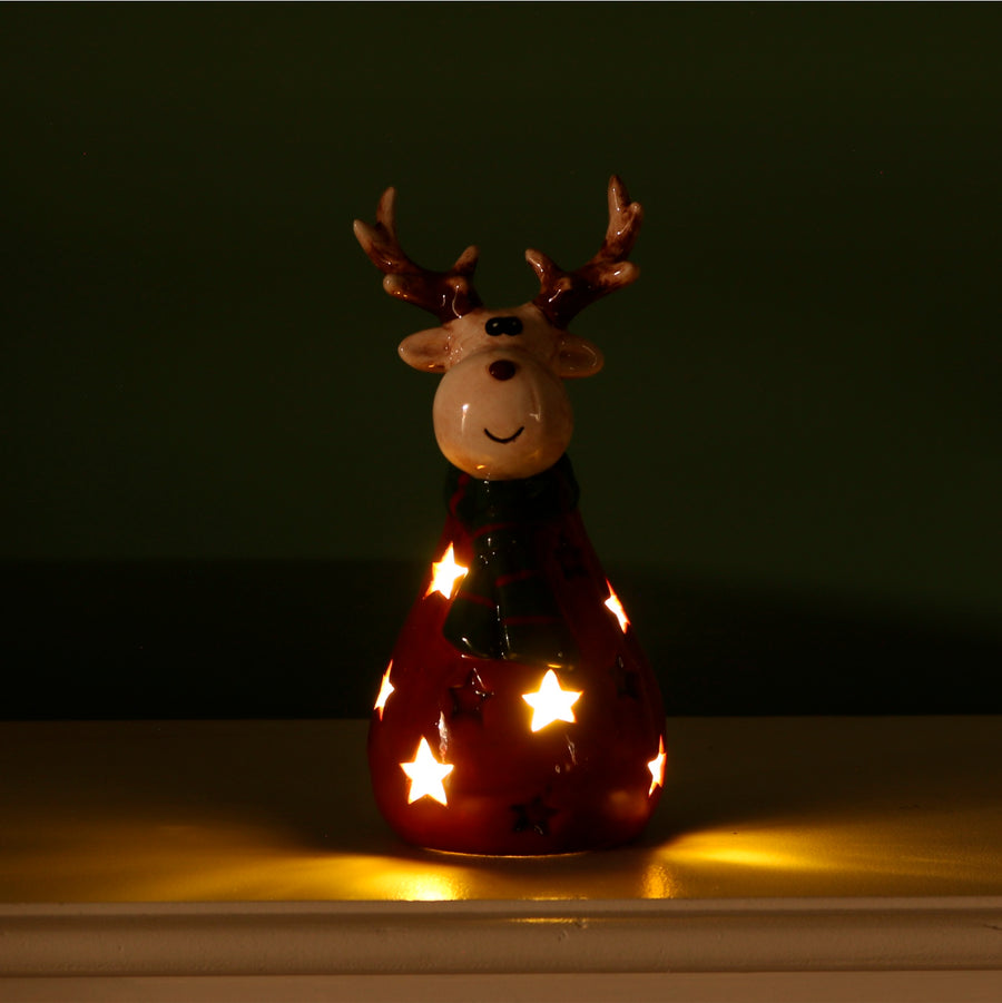 Ceramic Cocoa Hooves The Light Up Reindeer