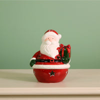 Ceramic Sleigh Rider Santa Light Up Ornament