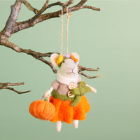 Autumn Hanging Pumkarella Felt Mouse