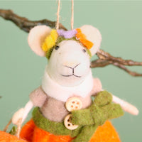Autumn Hanging Pumkarella Felt Mouse