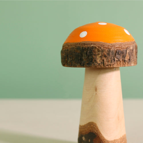 Autumn Carved Toadstool Ornament