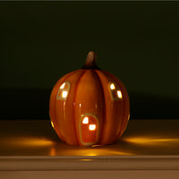 Ceramic Pumpkin Patch Light Up Cottage