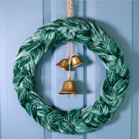 Festive Velvet Bell & Bow Twisted Wreath