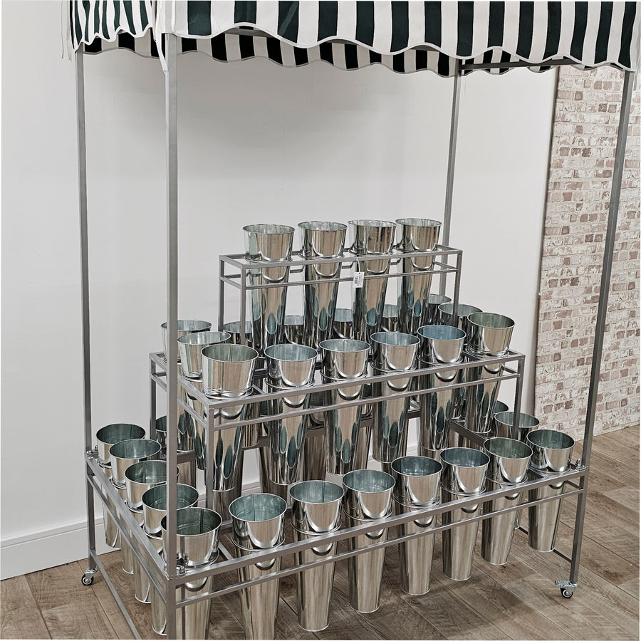 Metal Stand (40 Buckets) With Canopy