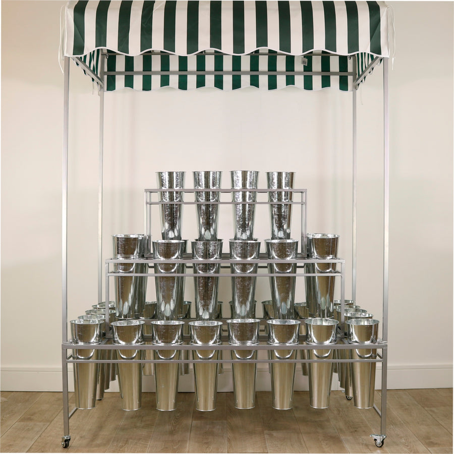 Metal Stand (40 Buckets) With Canopy