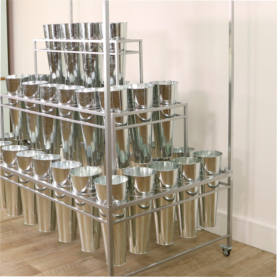 Metal Stand (40 Buckets) With Canopy