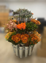 Metal Round Flower Stand (24 Buckets)
