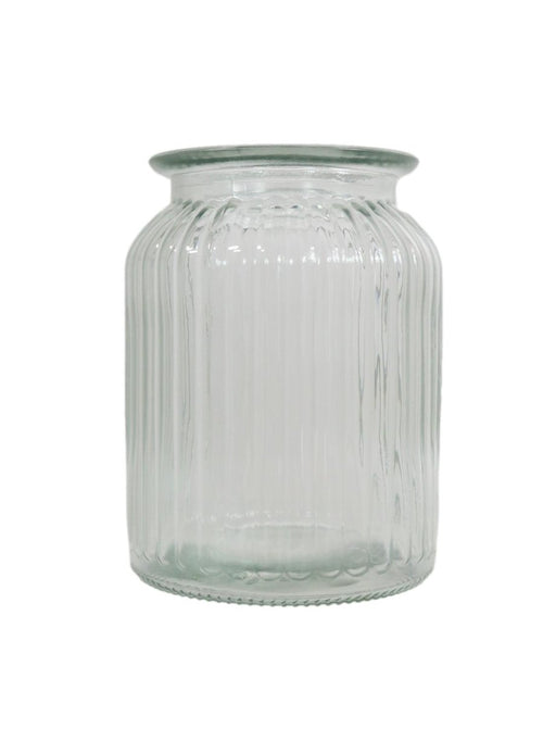 Ribbed Jar (Height 14cm)