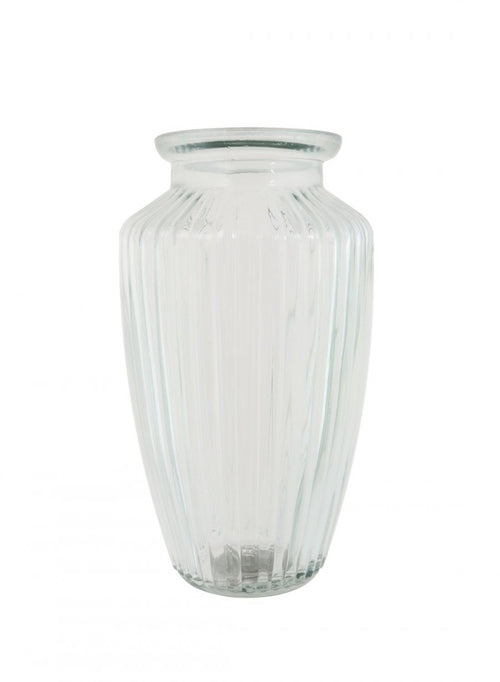 Ribbed Urn Vase (Height 20cm)