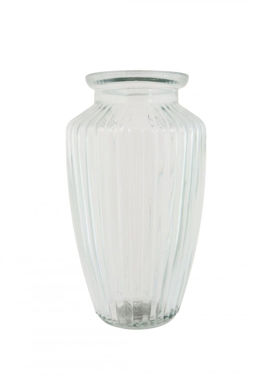 Ribbed Urn Vase (20cm)