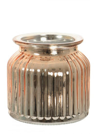 Metallic Ribbed Jar (10cm)