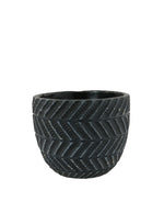Chevron Clay Pot (7cm - Small)