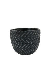 Chevron Clay Pot (7cm - Small)
