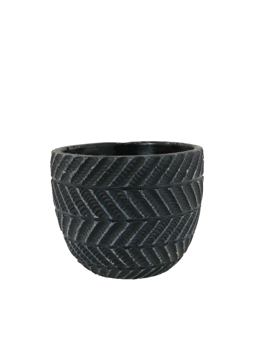 Chevron Clay Pot (7cm - Small)