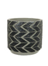 Zigzag Clay Pot (Height 10cm)
