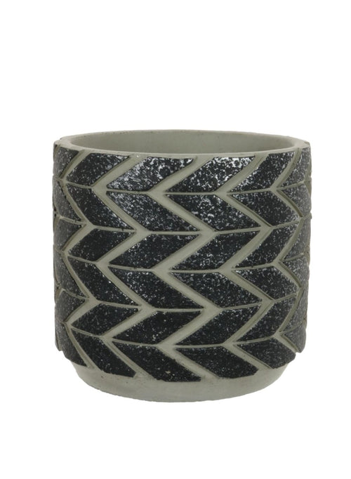 Zigzag Clay Pot (Height 10cm)