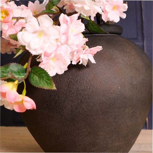 Forged Stonecast Vase No.01 Charcoal