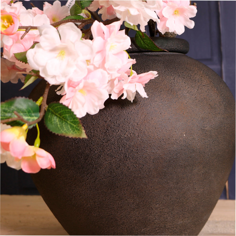 Forged Stonecast Vase No.01 Charcoal
