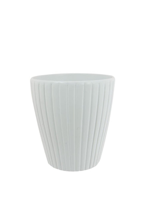 Alexa Ribbed Ceramic Pot (Height 13cm)