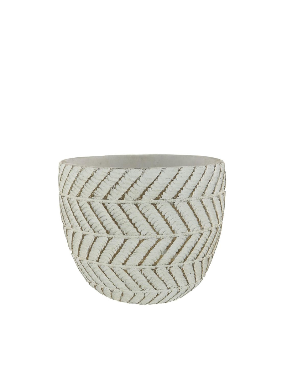 Chevron Clay Pot (7cm - Small)
