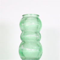 Ribbed Glass Vase (19.5cm)