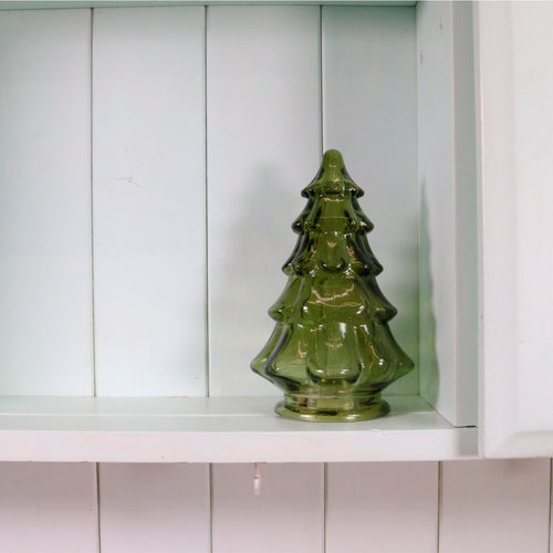 Glass Light Up Domed Christmas Tree
