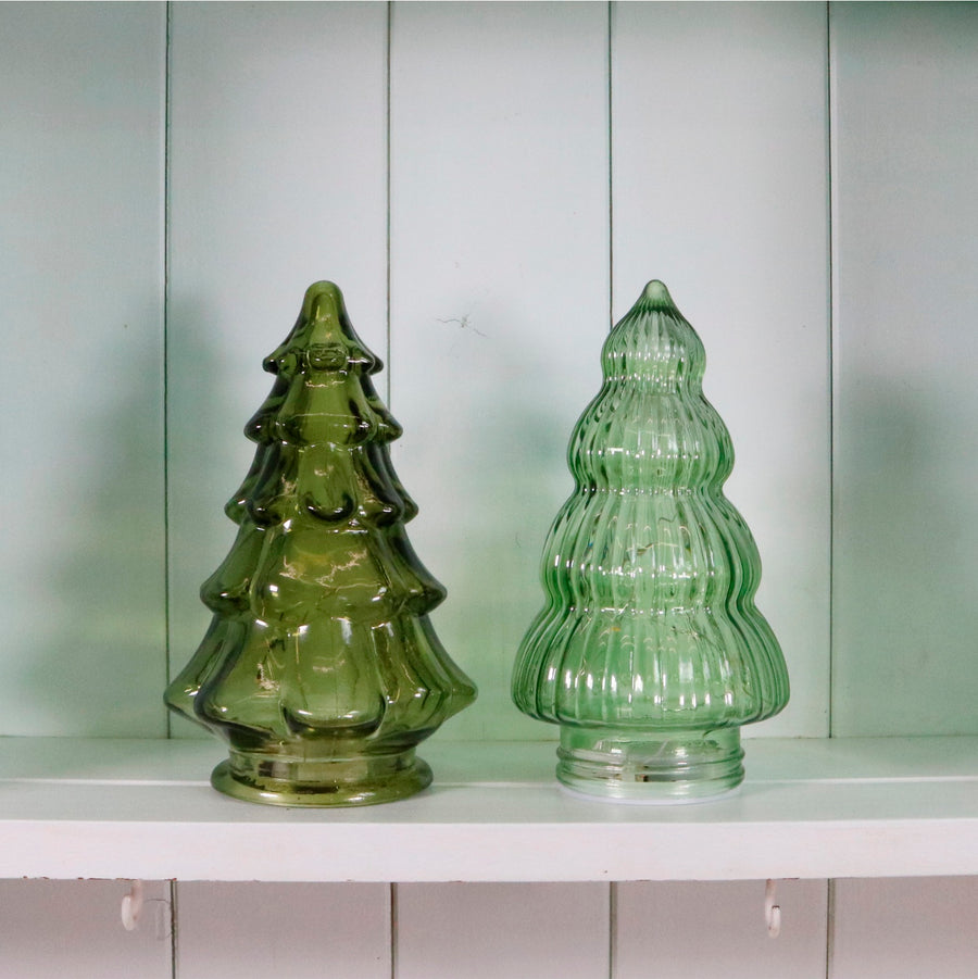 Glass Light Up Domed Christmas Tree