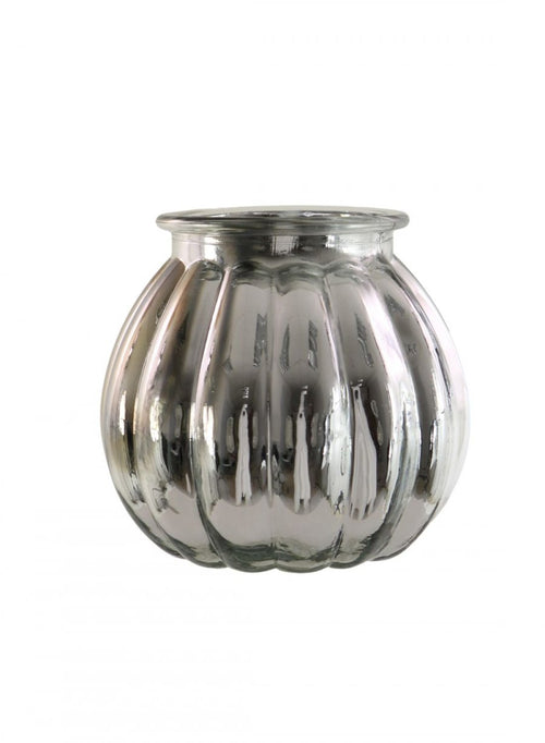 Round Ribbed Bubble Vase (Height 14cm)