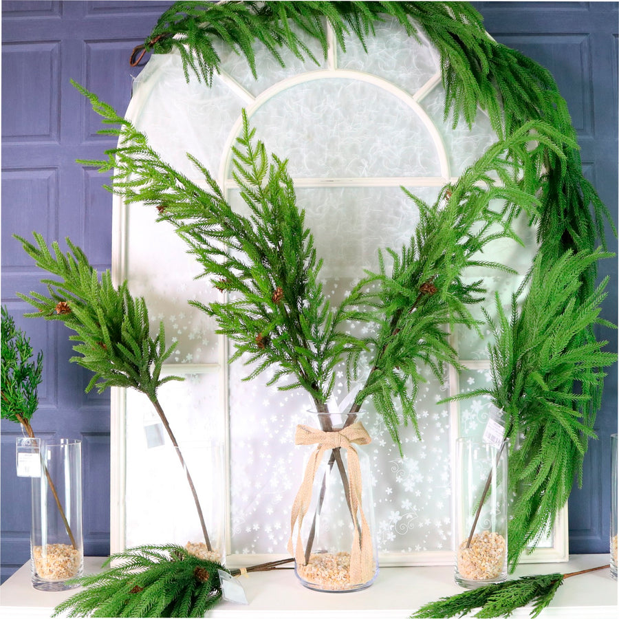 REAL TOUCH 100CM NORFOLK PINE SPRAY