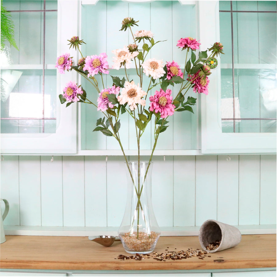 Ruffled Scabiosa Spray