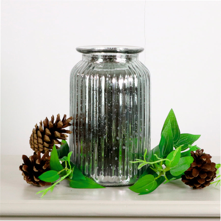 Metallic Rib Jar (18.5cm)