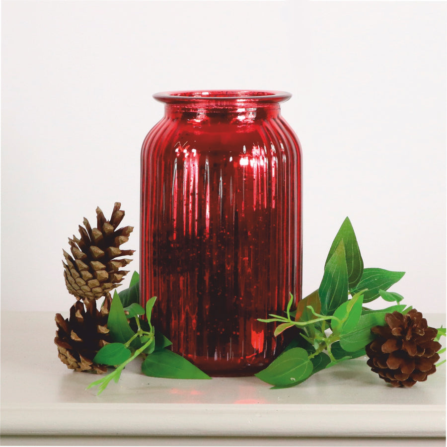 Metallic Rib Jar (Height 18.5cm)