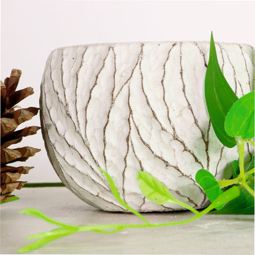 Round Bottom Vein Clay Pot (7cm)