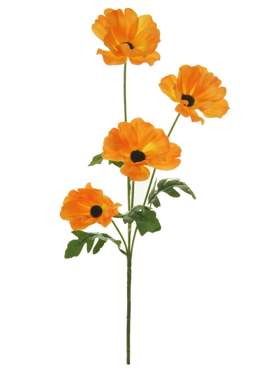 Small Wild Meadow Poppy Spray - 4 Colours Available