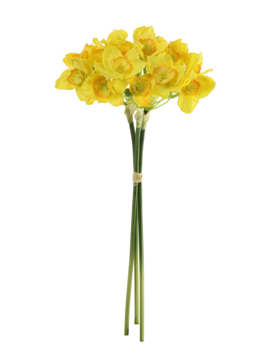 Silk Narcissus Daffodil Bunch (3x Stems)