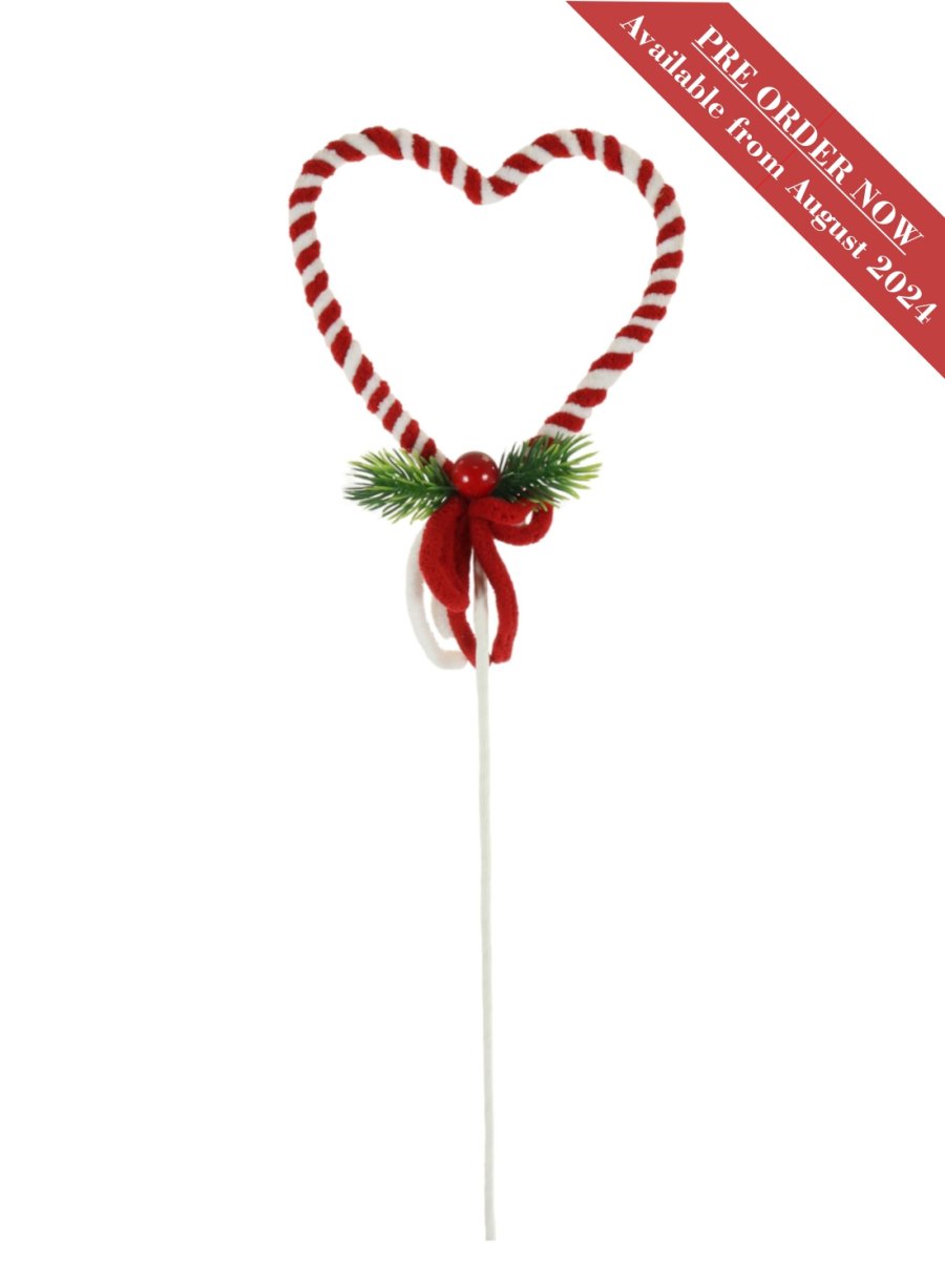 Xmas Candy Cane Heart Pic