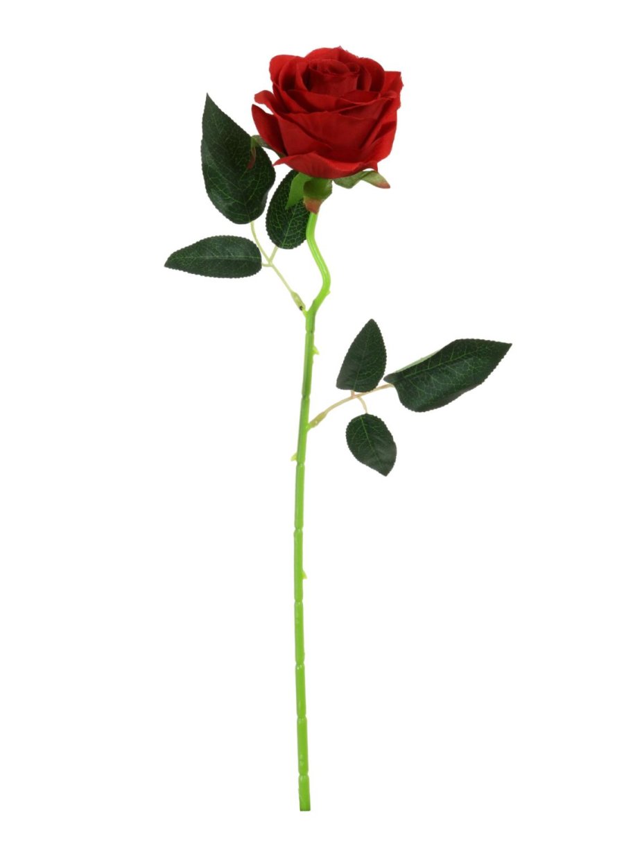 Silk Single Valentine Rose