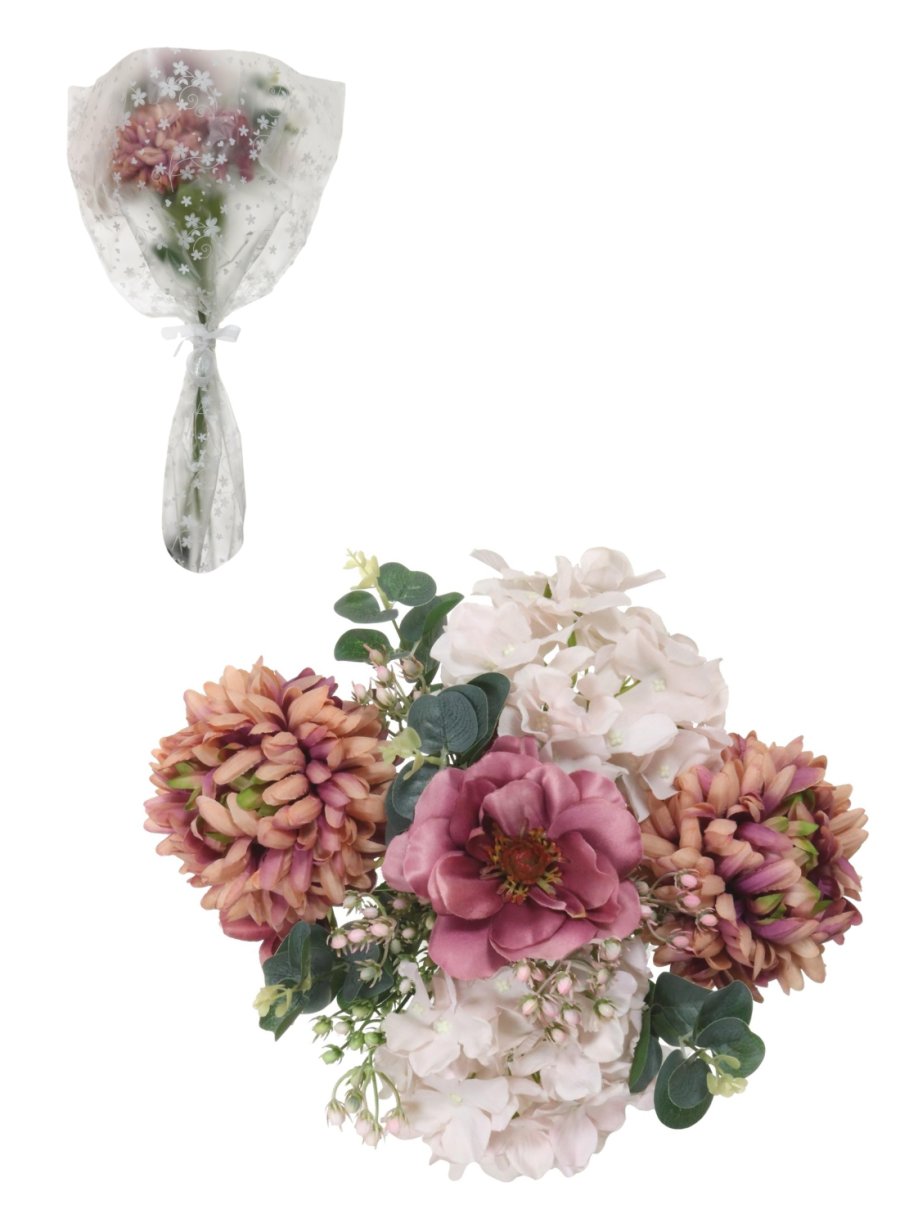 Open Top Pom & Dahlia Mixed Bouquet