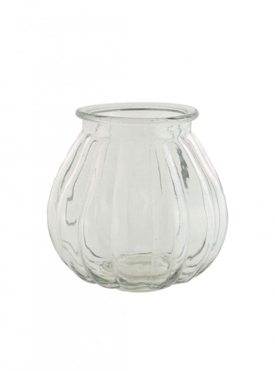 Round Ribbed Bubble Vase (14cm)